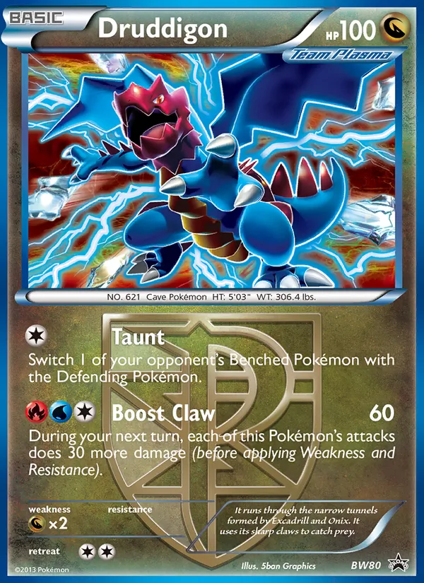 Druddigon #BW80 – BW Black Star Promos card