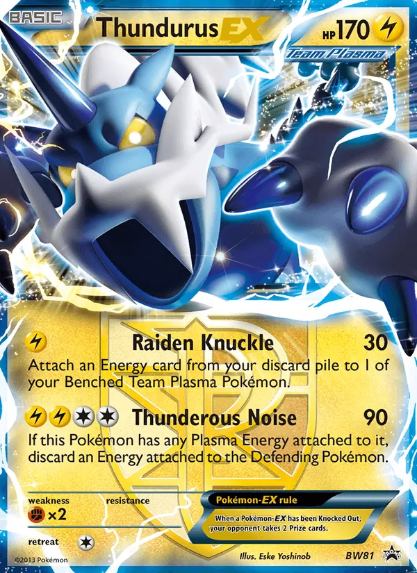 Thundurus-EX #BW81 – BW Black Star Promos card
