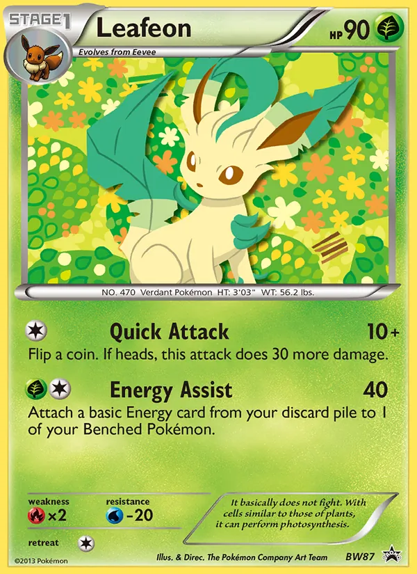 Leafeon #BW87 – BW Black Star Promos card