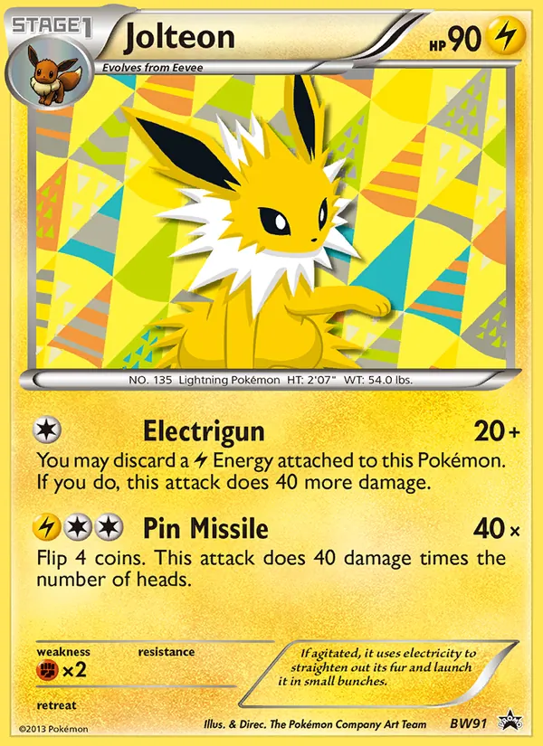 Jolteon #BW91 – BW Black Star Promos card