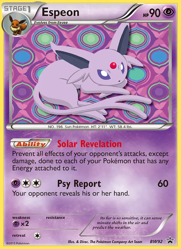 Espeon #BW92 – BW Black Star Promos card
