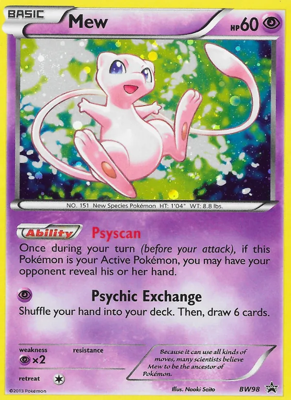 Mew #BW98 – BW Black Star Promos card