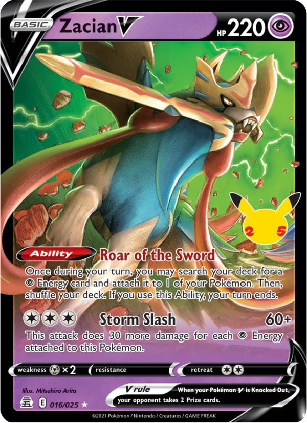 Zacian V #16 – Celebrations card
