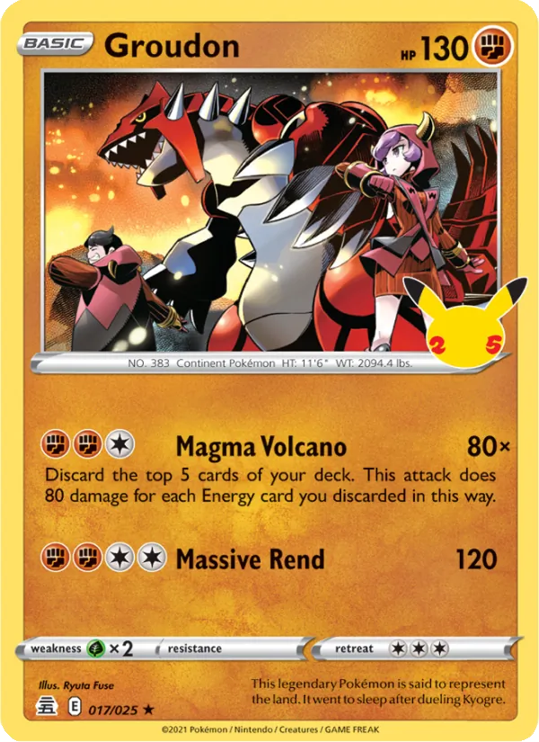 Groudon #17 – Celebrations card