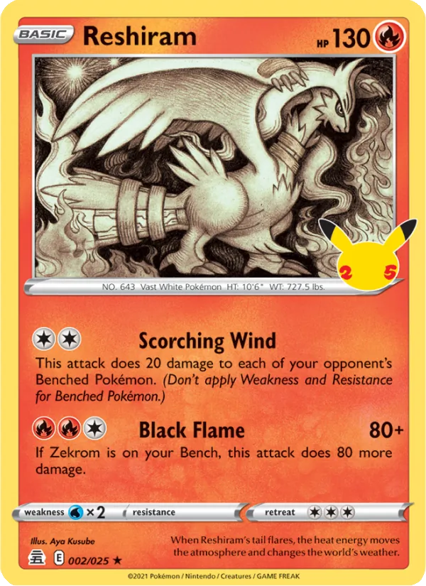 Reshiram #2 – Celebrations card
