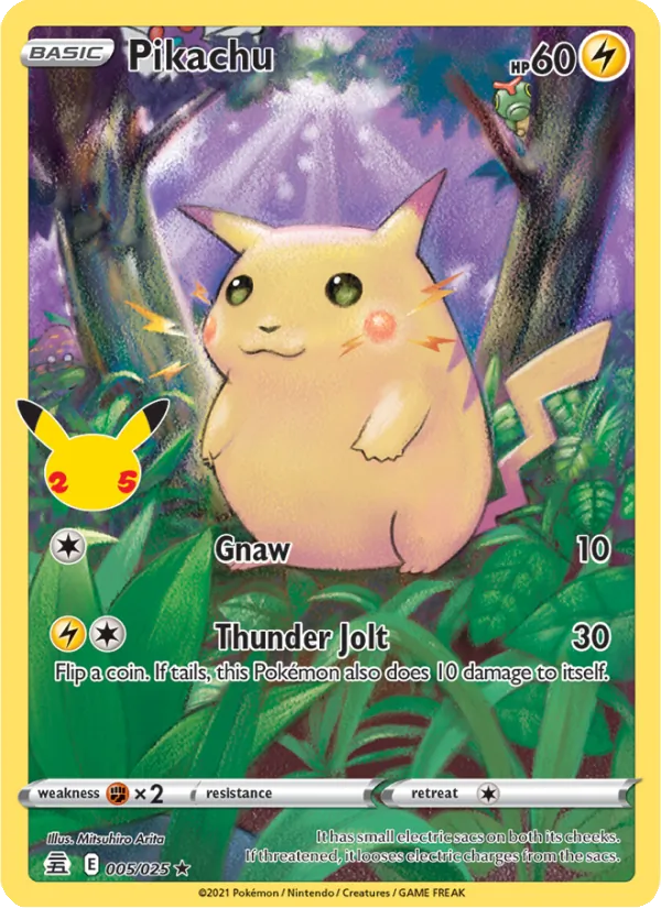 Pikachu #5 – Celebrations card