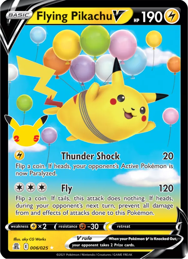Flying Pikachu V #6 – Celebrations card