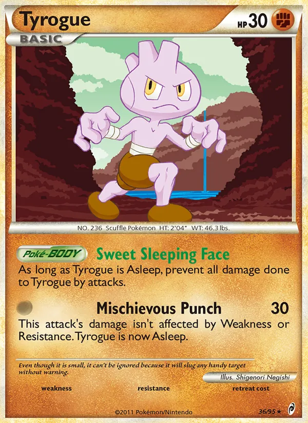 Tyrogue #36 – Call of Legends card
