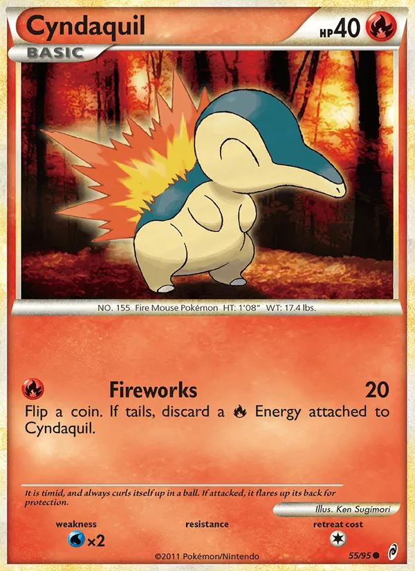 Cyndaquil #55 – Call of Legends card