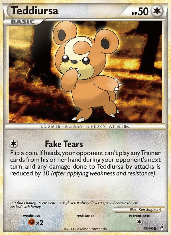 Teddiursa #73 – Call of Legends card