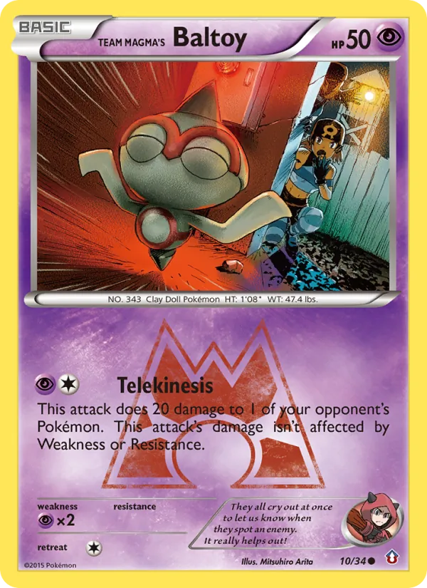 Team Magma's Baltoy #10 – Double Crisis card