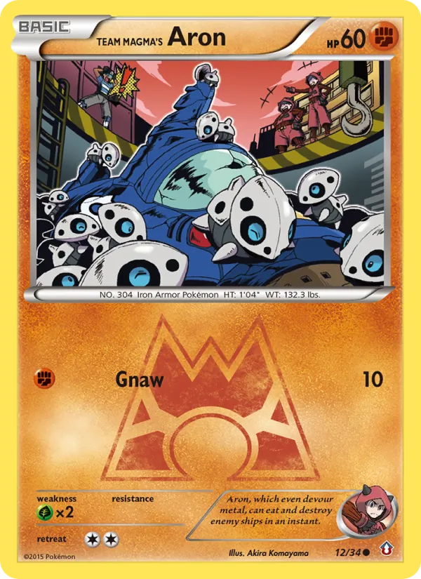 Team Magma's Aron #12 – Double Crisis card