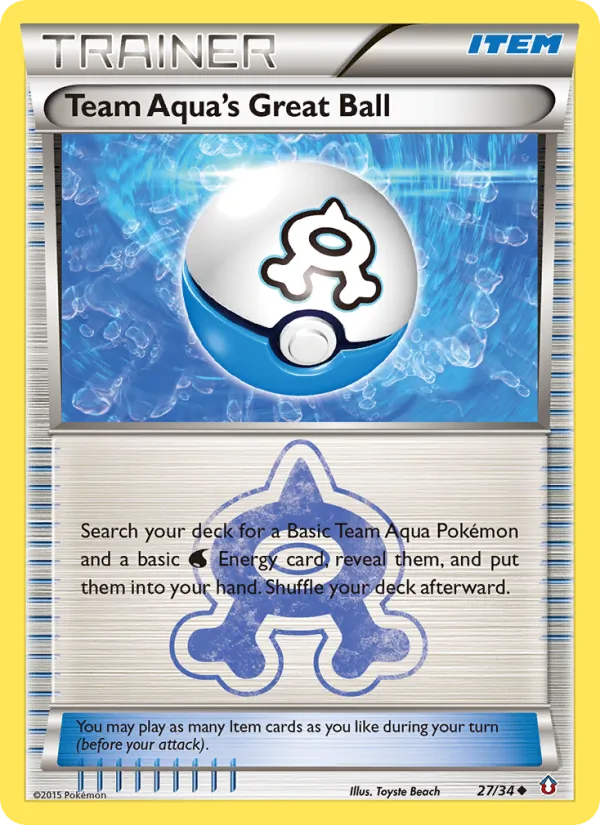 Team Aqua's Great Ball #27 – Double Crisis card