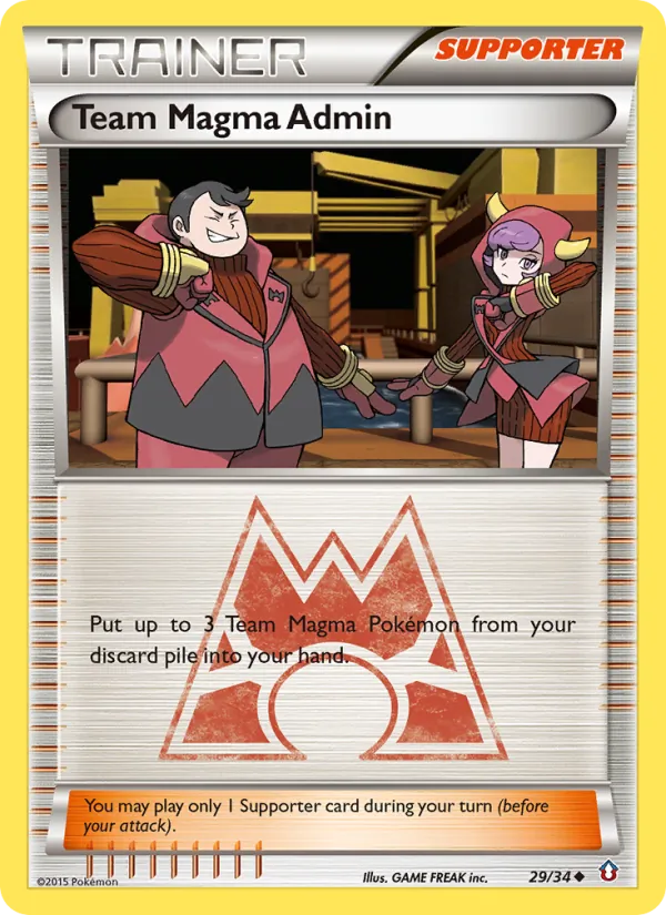 Team Magma Admin #29 – Double Crisis card