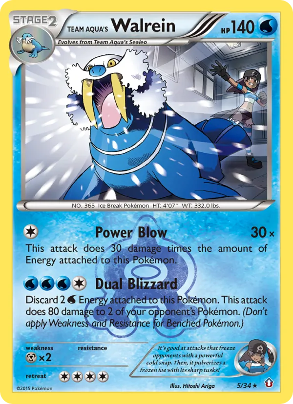 Team Aqua's Walrein #5 – Double Crisis card