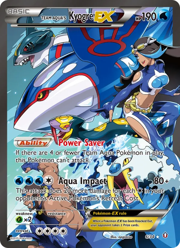 Team Aqua's Kyogre EX #6 – Double Crisis card