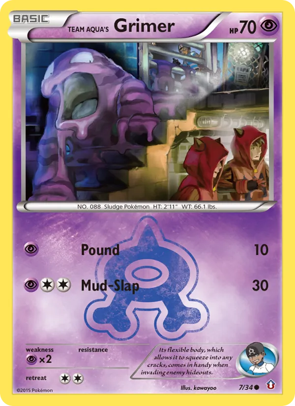 Team Aqua's Grimer #7 – Double Crisis card