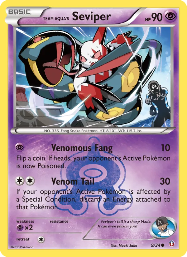 Team Aqua's Seviper #9 – Double Crisis card