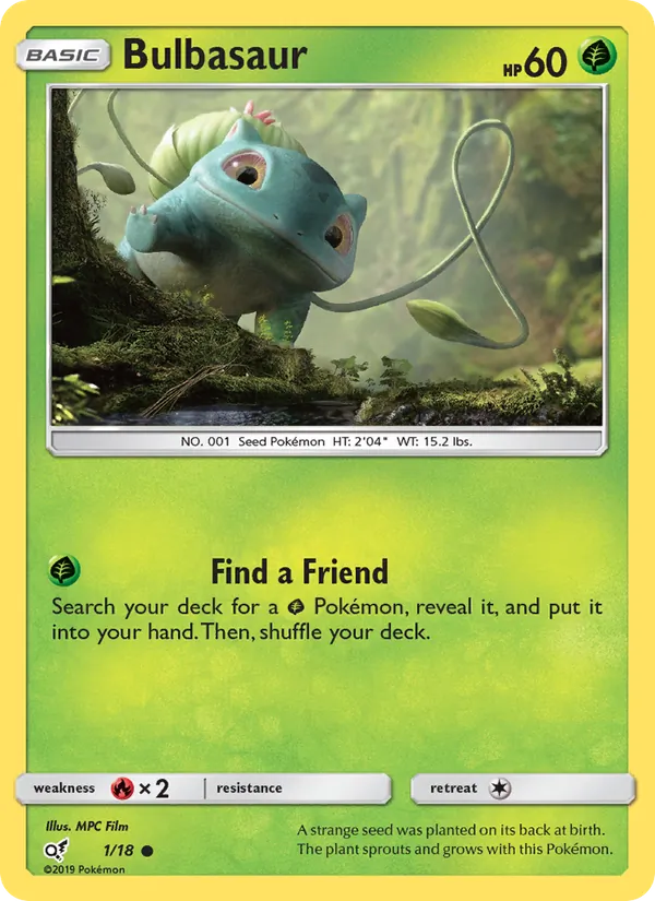 Bulbasaur #1 – Detective Pikachu card