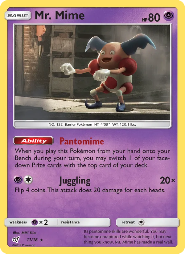 Mr. Mime #11 – Detective Pikachu card
