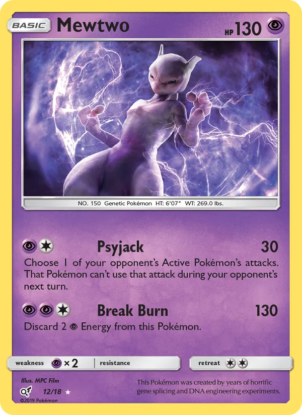 Mewtwo #12 – Detective Pikachu card
