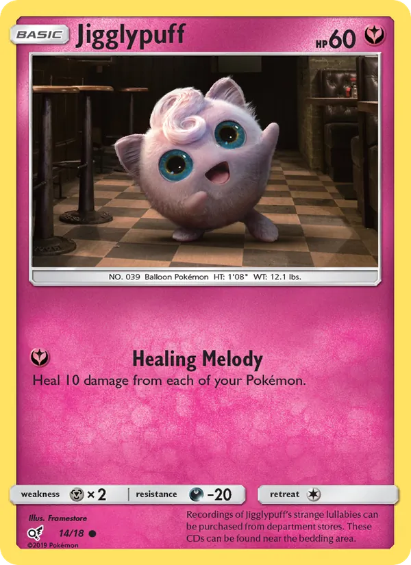 Jigglypuff #14 – Detective Pikachu card
