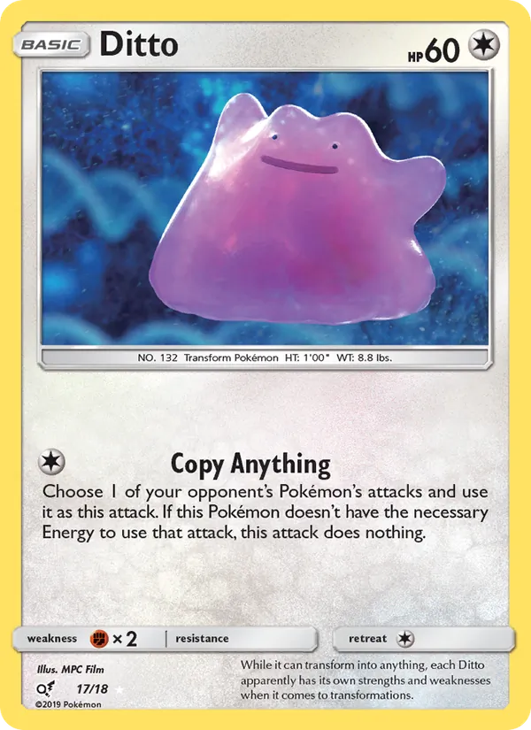 Ditto #17 – Detective Pikachu card