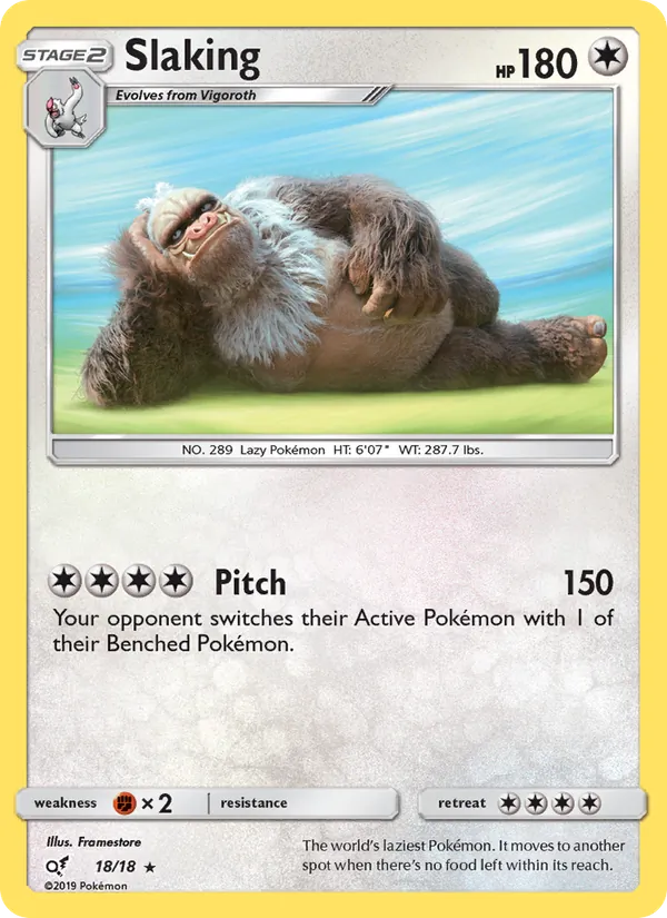 Slaking #18 – Detective Pikachu card