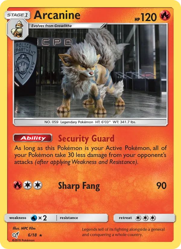 Arcanine #6 – Detective Pikachu card