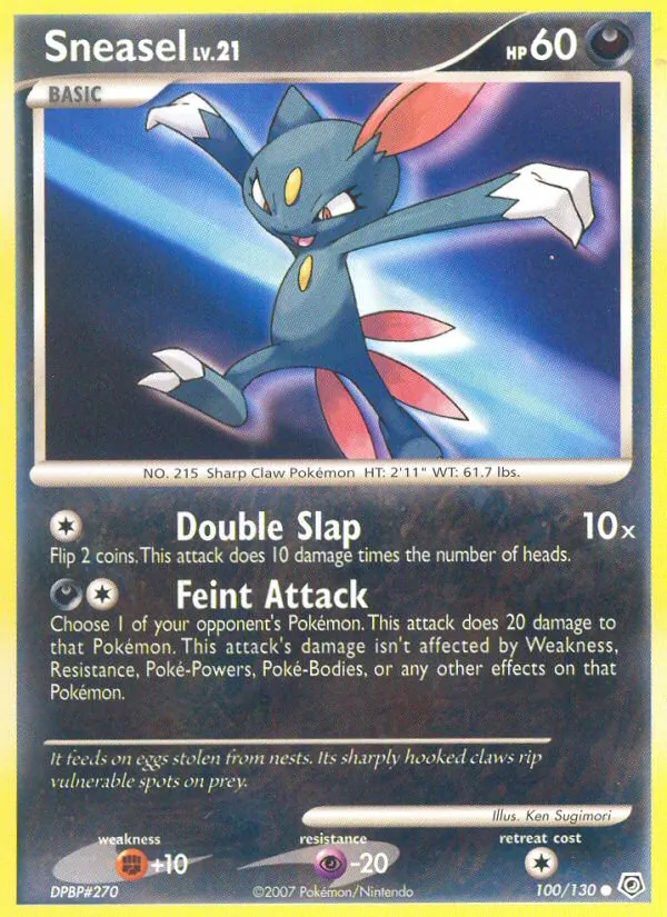 Sneasel #100 – Diamond & Pearl card