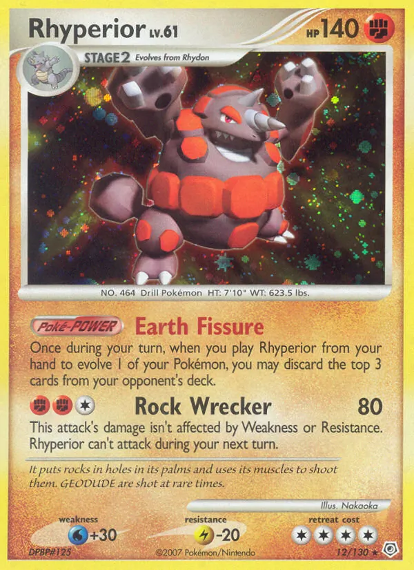 Rhyperior #12 – Diamond & Pearl card