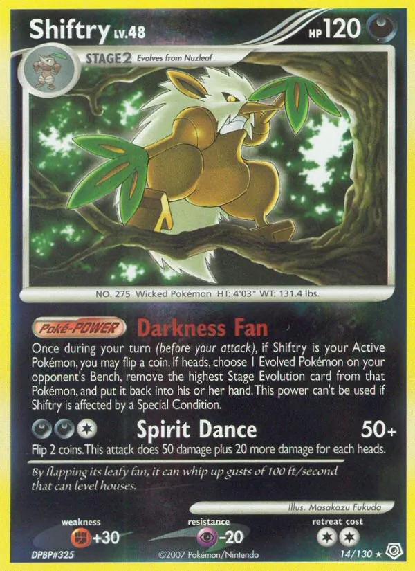 Shiftry #14 – Diamond & Pearl card
