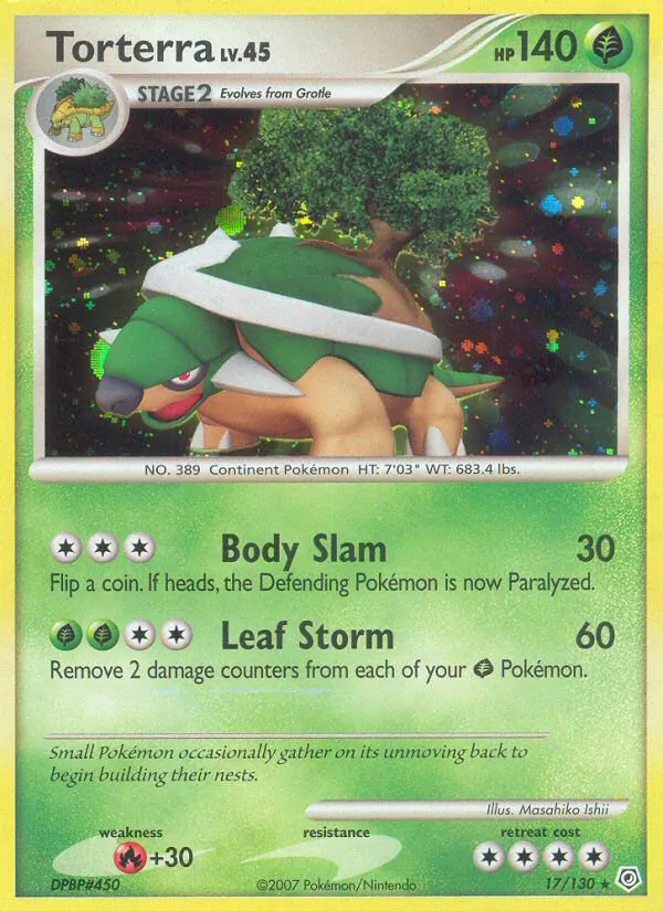 Torterra #17 – Diamond & Pearl card