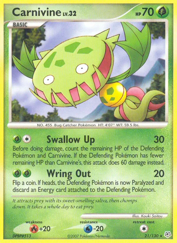 Carnivine #21 – Diamond & Pearl card