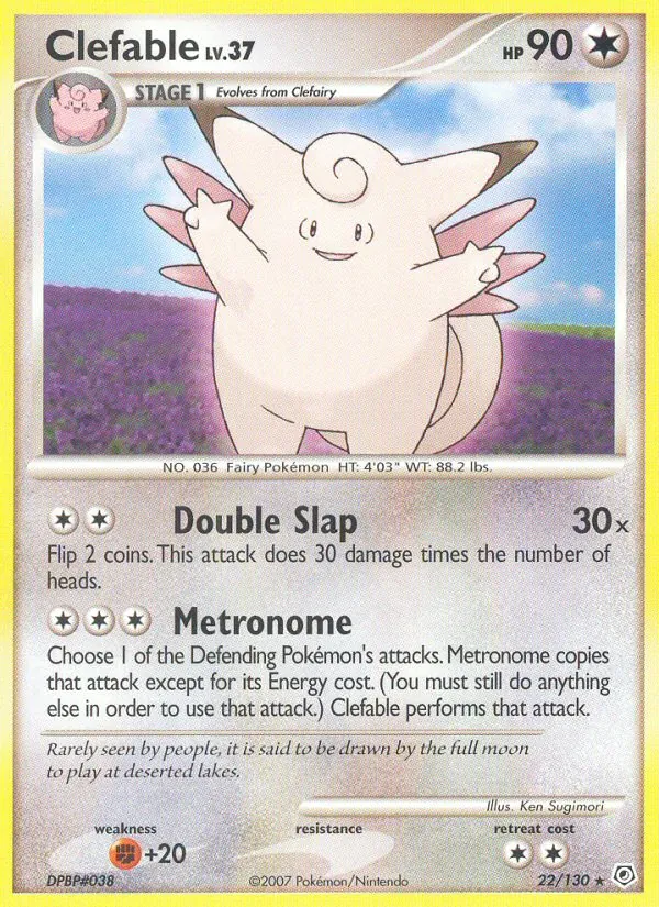 Clefable #22 – Diamond & Pearl card