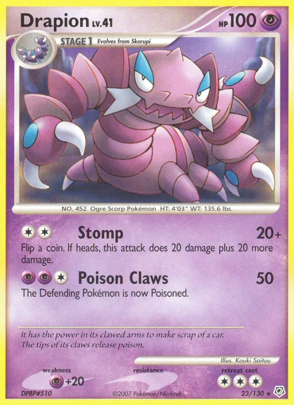 Drapion #23 – Diamond & Pearl card
