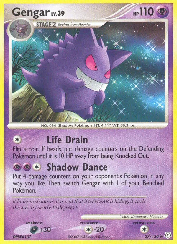 Gengar #27 – Diamond & Pearl card