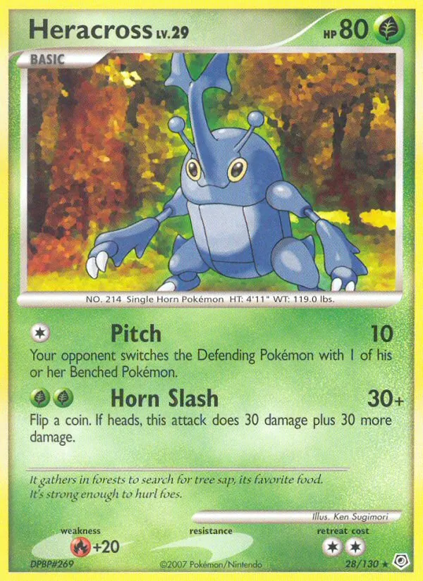 Heracross #28 – Diamond & Pearl card