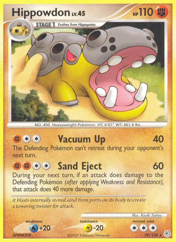 Hippowdon #29 – Diamond & Pearl card