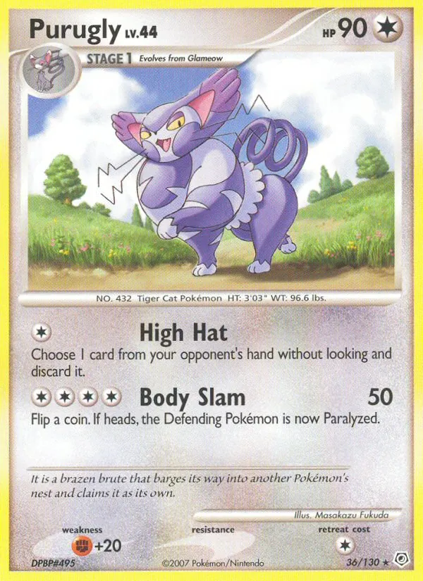 Purugly #36 – Diamond & Pearl card