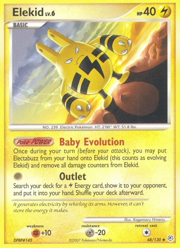 Elekid #48 – Diamond & Pearl card