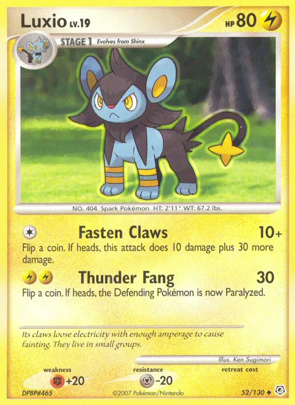Luxio #52 – Diamond & Pearl card