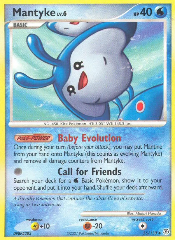 Mantyke #55 – Diamond & Pearl card
