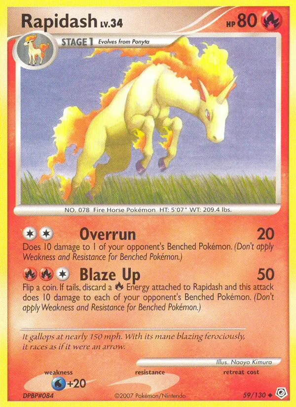 Rapidash #59 – Diamond & Pearl card