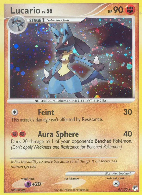 Lucario #6 – Diamond & Pearl card