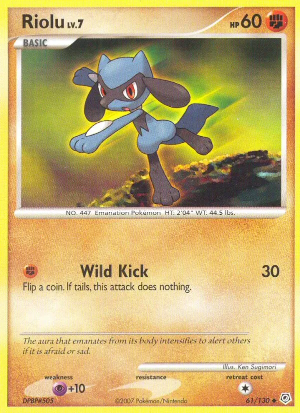 Riolu #61 – Diamond & Pearl card