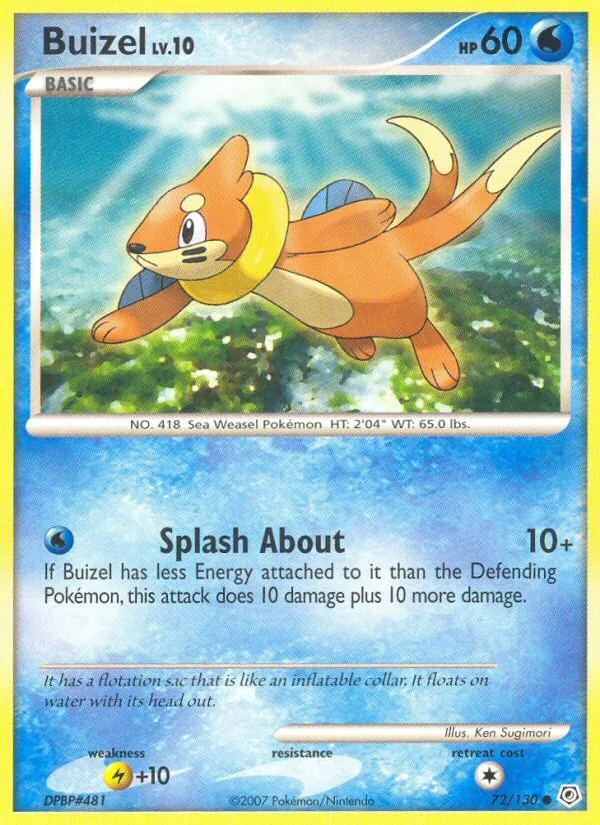 Buizel #72 – Diamond & Pearl card
