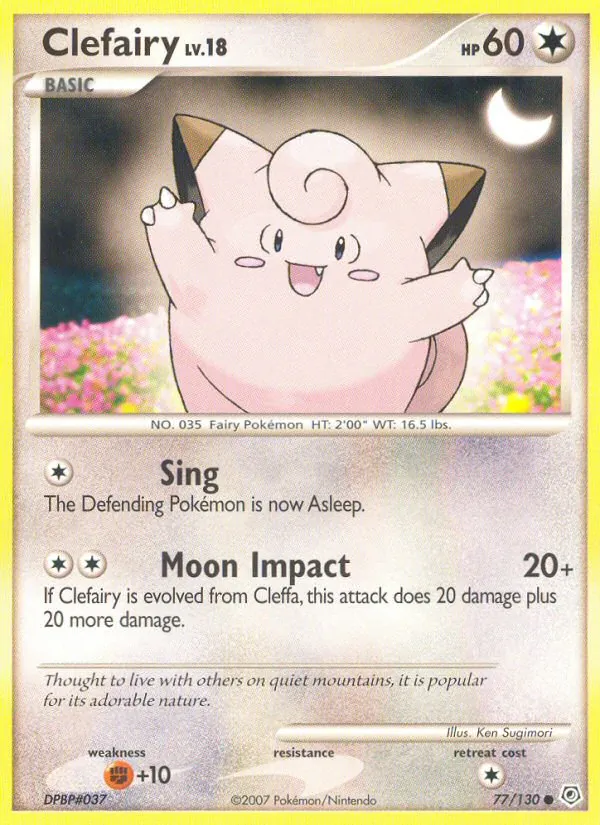 Clefairy #77 – Diamond & Pearl card