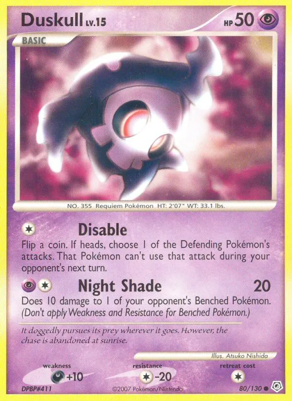 Duskull #80 – Diamond & Pearl card