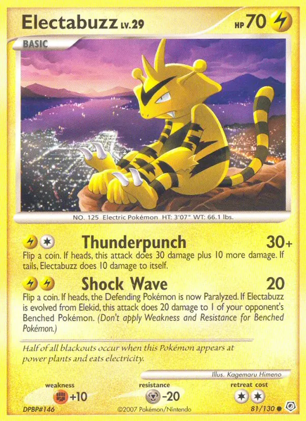 Electabuzz #81 – Diamond & Pearl card